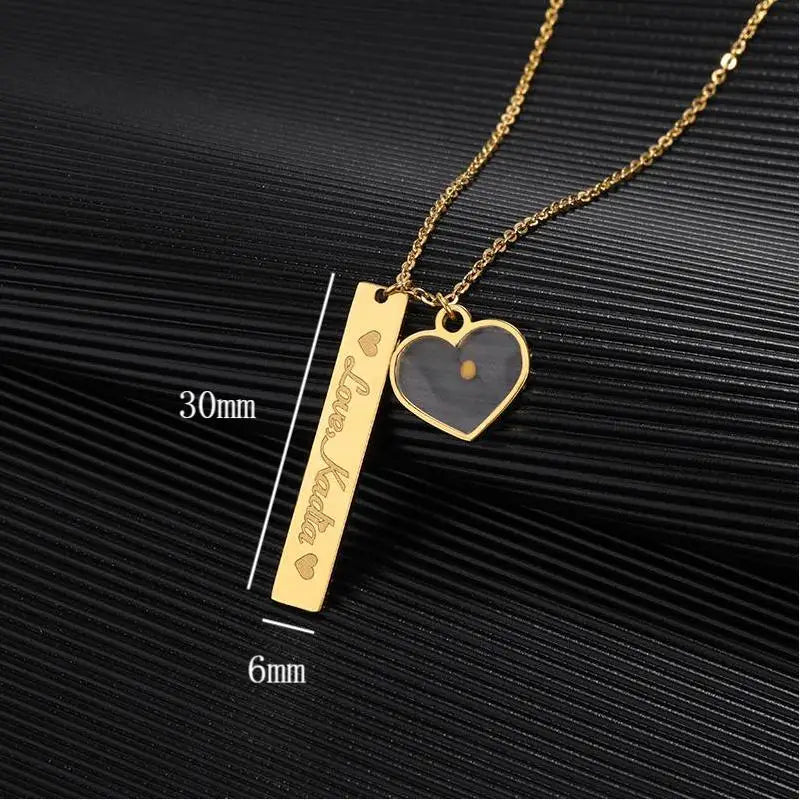 Heart shape Mustard Seed Pendant  Necklace Stainless Steel Women Jewelry Faith Gift