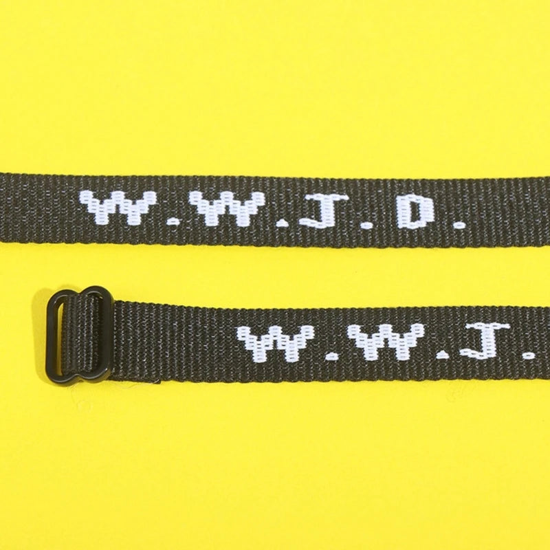 4Pcs WWJD Bracelets Religious Christian WWJD Bracelet What Would Jesus Do Woven Wristbands for Men Women Kid Boy Couple